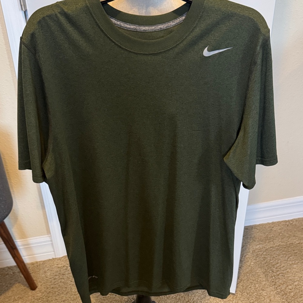 Nike Men's Olive Dri-Fit Short Sleeve Tee
